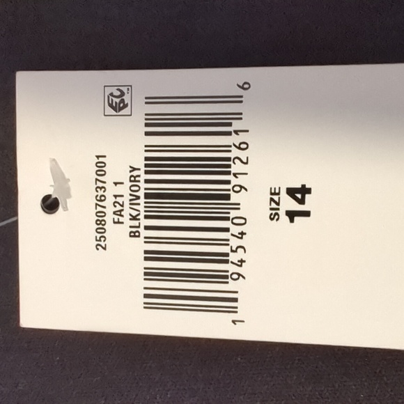 Lauren Ralph Lauren Black Label Banon 3/4 Sleeve Shift Dress Black/Ivory Size 14 - Picture 9 of 11